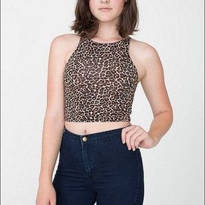 American apparel leopard print crop